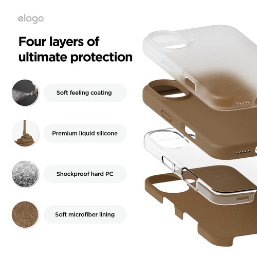 Custodia iPhone 16 - elago® iPhone 16 custodia in silicone premium - Foto 152 di 260