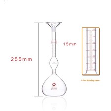 Le Chatelier Fiaschetta 250ml Vetro Borosilicato Bottiglia Gravità Specifica