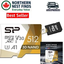 512GB Class 10 Micro SD Card with 100MB/s Speed - Perfect for Gaming & Cameras