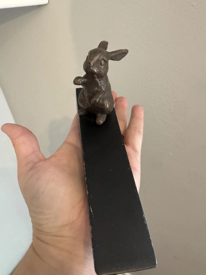 Латунный Клин Кролик Дверной Стопор кролик черная основа хоп дверь стопор смешной - Изображение 4 из 4