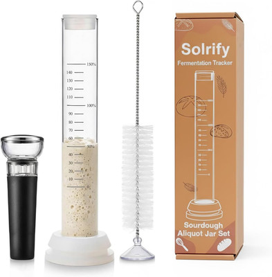 Sourdough Aliquot Jar Set, Glass Fermentation Tracker Tube with 0 150% Scale, Pr