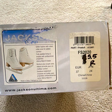Jackson Evo FS2020 White Figure Skates Size 5.5 Ice Skating