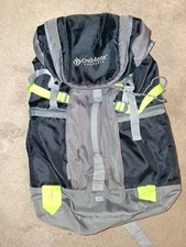 Outdoor Products 46L Internal Frame Hiking Backpack Gray Black Trekking Pack