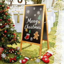 Rustic Chalkboard Blackboard Sign A Frame Easel Message Wedding Board Stand Up