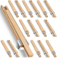Maitys 2 Pcs Wood Drawer Slides Bottom Mount Classic 16 Inches Center Guide Trac