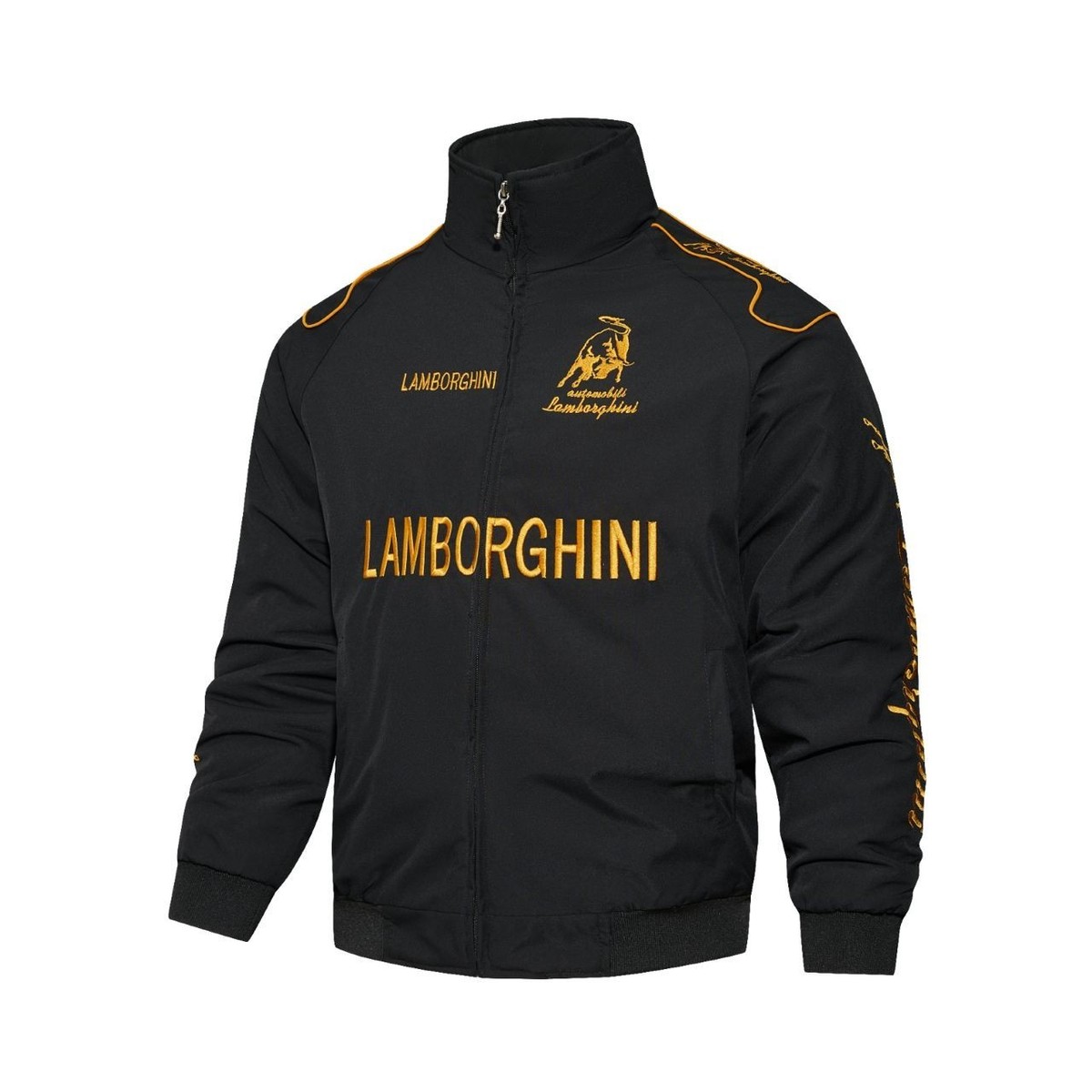 AUTOMOBILI LAMBORGHINI ブラックジャケット Automobili Lamborghini Squadra Corse Team Winter Jacket - Black