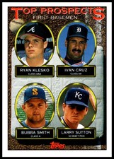 1993 Ryan Klesko / Ivan Cruz / Bubba Smith / Larry Sutton TP Topps BASEBALL #423