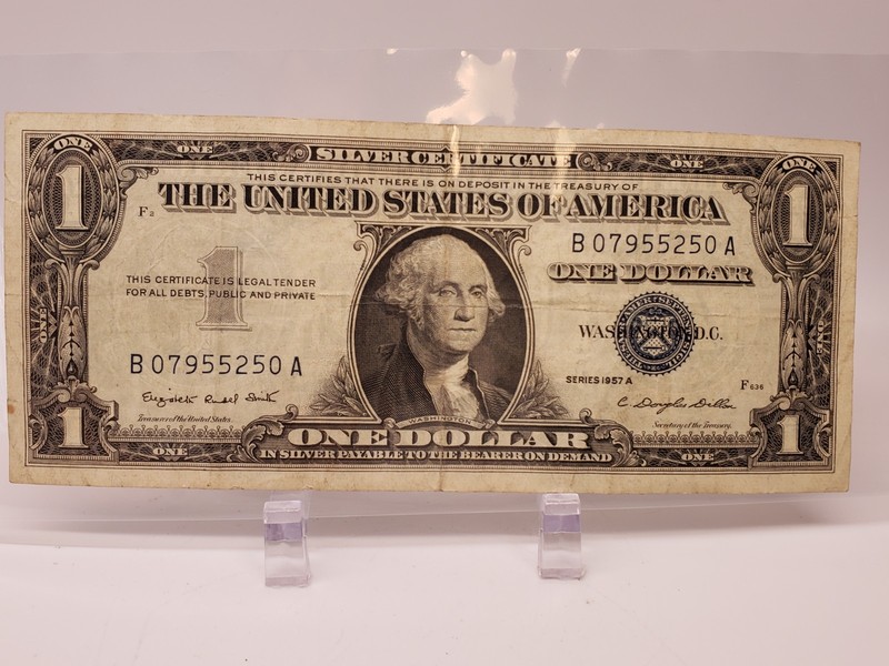 1957A One dollar silver certificate z3154