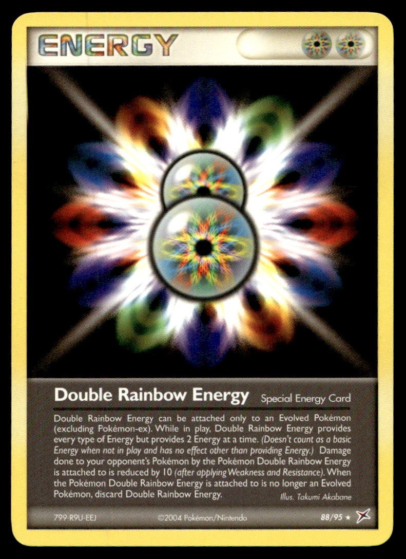 EX-NM Team Magma vs Team Aqua - Double Rainbow Energy Rare 88/95 2004 Pokemon