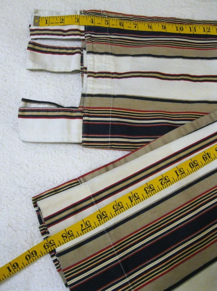 2 paneles de cortina a rayas marrones de 40" x 59" cada uno Springs Global tab top ¡Bonito! Foto 3 de 4