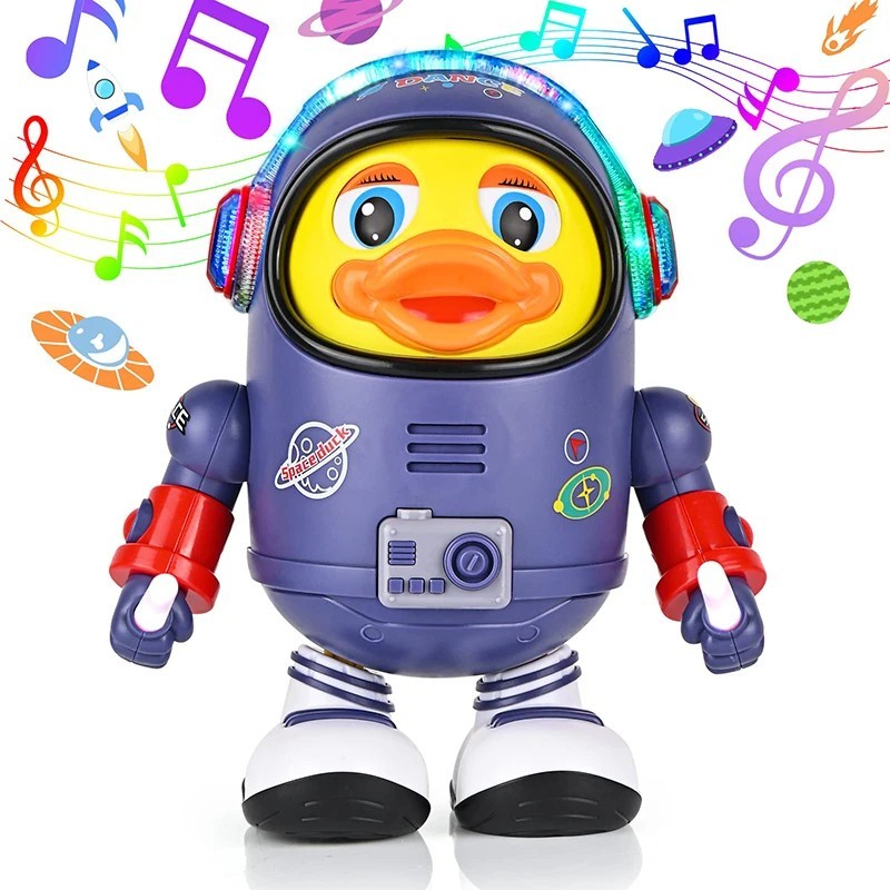 Dancing Space Duck Toy for Kids with Music & Lights – Electric Waddling Fun Gift