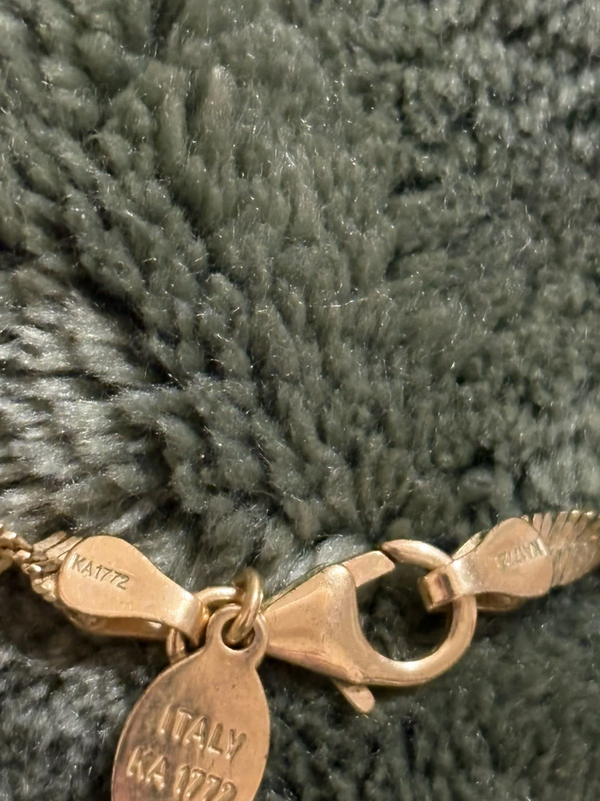 BELLEZZA Italy KA 1772 Rose Gold Tone Bronze Twisted Herringbone Chain Necklace image 5