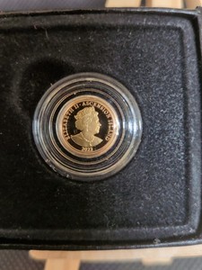 Ascension Island 2022 Queen Elizabeth II Gold Quarter Sovereign