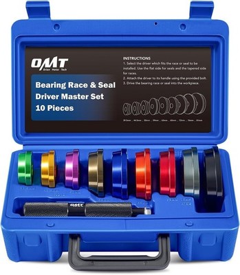 10-Piece Bearing Press Kit Race Seal Driver Set Aluminum Alloy Automotive Tool