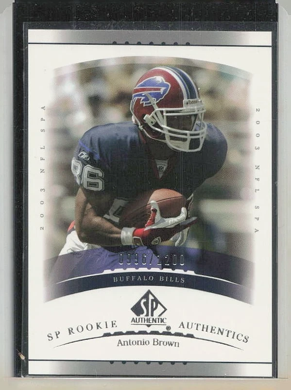 Football Antonio Brown Serial Numbered Sports Trading Card Singles