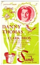 The Sands Hotel Mailer Las Vegas Nevada 1960 Danny Thomas Clark Bros 