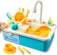 Color Changing Play Sink Kitchen Toys - Pretend and Play Toddler Toy with Runnin