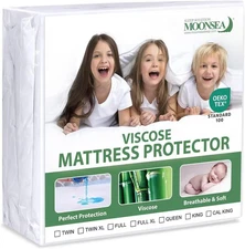 Full Size Mattress Protector, Skin Friendly and Breathable Mattress Cover, Visco