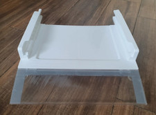 Clear/White Plastic Fridge Freezer Drawer Front Panel Replacement Part