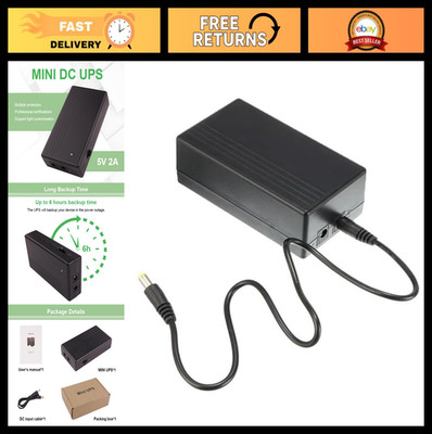 Mini UPS 5V 2A Rechargeable Battery Backup, 4000mAh for WiFi Router, CCTV, LED S