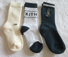 NEW KITH KITHMAS KIDS CLASSIC 3-PACK SOCKS, SZ S/M