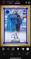 DIGITAL TOPPS WWE SLAM Seth Rollins SUPER RARE ULTRAMARINE GALLERY GRAPHS Read