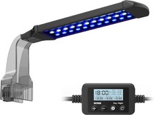 NICREW Marine Clip on Aquarium Light, Saltwater Fish Tank Light for Coral Reef T