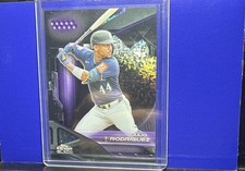 2026 Topps Chrome Black #1 Julio Rodríguez Purple Refractor /75 Mariners