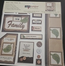 DEE'S DESIGNS SCRAPBOOK KIT Mattes More "FAMILY "Kit precut ready to use
