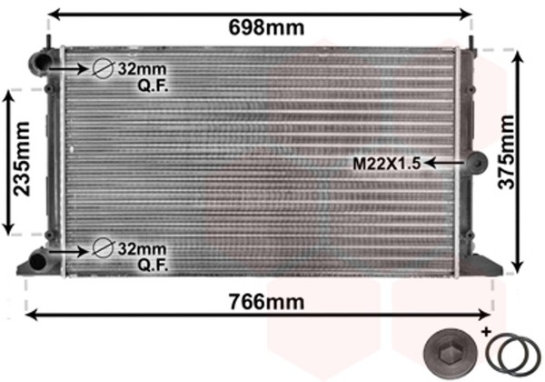 MotorküHler WasserküHler *** IR Plus *** VAN Wezel 58002188 FüR Sharan VW Ford 1-image