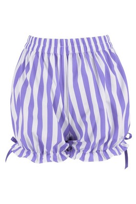 White & Purple Striped Bloomers Pantaloons Cosplay Pirate Goth Victorian Vampire