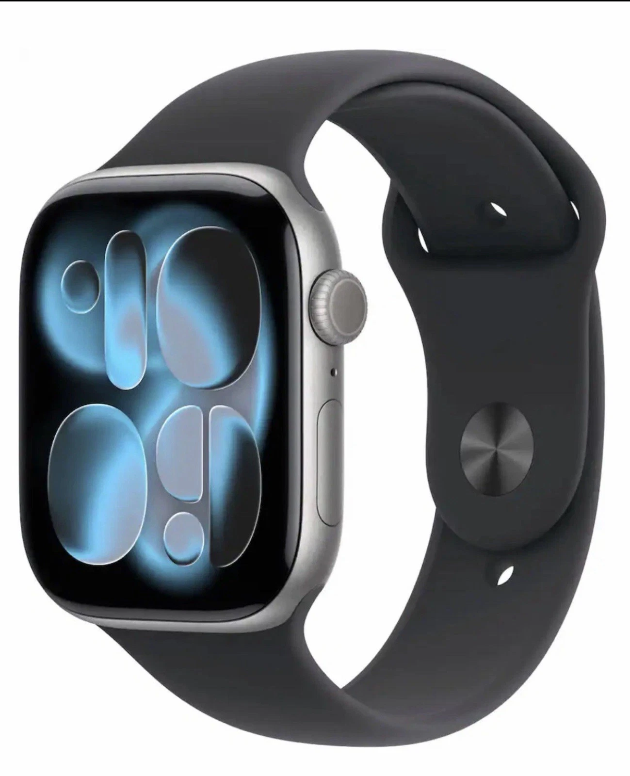 Apple Watch Series 11 46mm GPS Space Gray Case w Black Sport Band MEV44LW/A -New