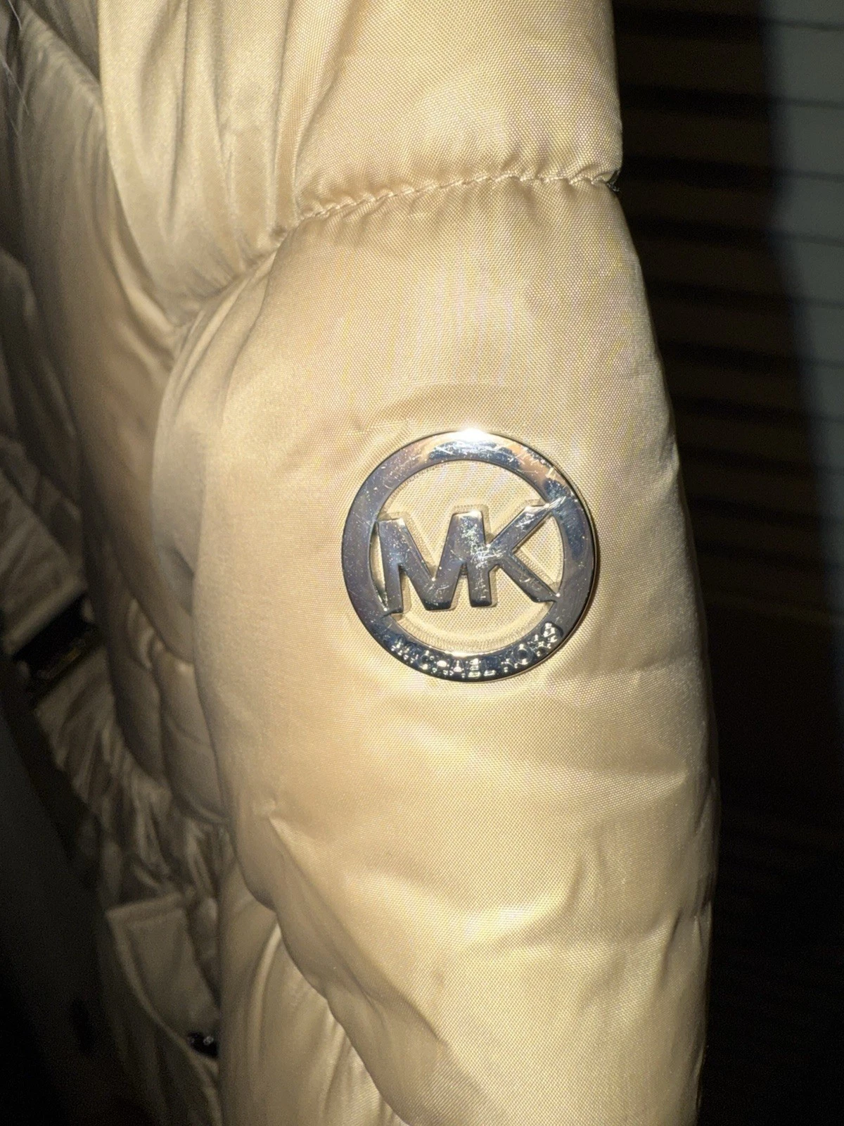Cappotto imbottito nuovo ragazza Michael Kors kaki rimovibile pelliccia sintetica cappuccio taglia 10 12