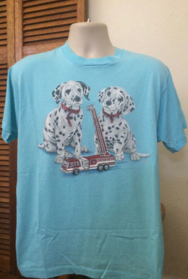 Vintage T shirt Dalmations Screen Stars T shirts Firefighters Vintage  Gifts