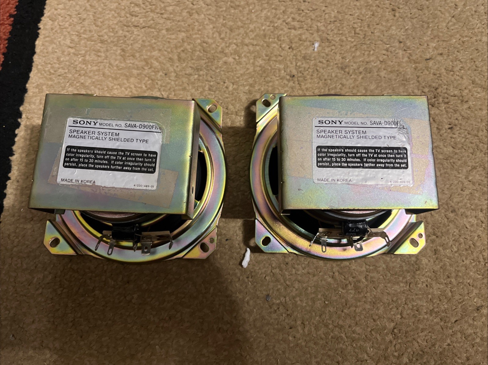 Pair Sony Sava -D900FR (1-529-671-11) Midrange Speakers