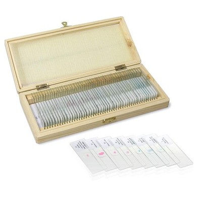 50PCS Prepared Microscope Slides, Microbiology Specimen Slides for Kids, Adults