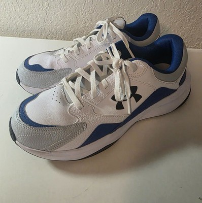Under Armour Charged Edge Men's Blue White Sneakers Athletic Shoes 12 EUC