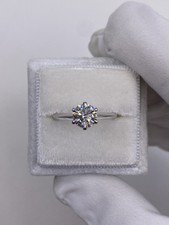 DIAMOND ENGAGEMENT RING ROUND SOLITAIRE E VS1 1.5 CT LAB CREATED GROWN PLATINUM
