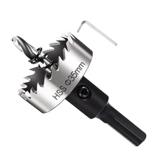 Hole Saw Kit 35mm (1-3/8"）, 4241 High Speed Steel Hole Cutter，Silver