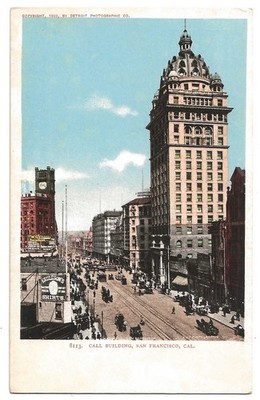 San Francisco California c1900 Call Building, Market Street, pre-earthquake view