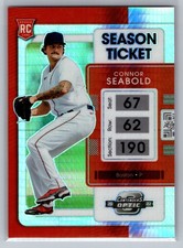 2022 Panini Chronicles RC Rookie #10 Connor Seabold Contenders Optic Hyper #/299