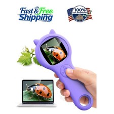 Portable STEM Toy: 500X Digital Microscope with Built-in Photo Storage for Kids