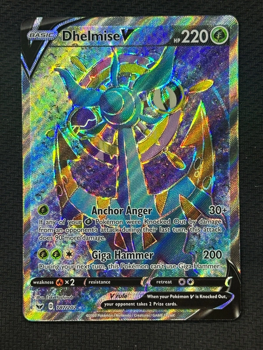 dhelmise pokemon card value VMax - 010/072 Full Art Ultra Rare this attack does 90 more damage Pokemon DHELMISE VMAX Full Art