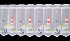 Leuchtturm Scheibengardine 60 cm Höhe sieben Breiten Bistro Badezimmergardine