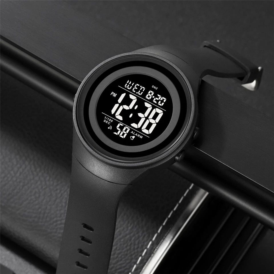 SKMEI Hombre Niños Digital Deportivo Cuarzo Reloj Impermeable Banda Silicona Cronómetro Foto 2 de 4