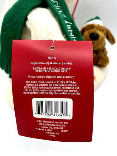 Muñeco de nieve cantante Hallmark Animated Jingle Pals 2013 “Merry Carolers Trio” nuevo con etiquetas - Imagen 3 de 7