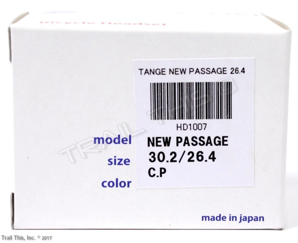 Auriculares de bicicleta tradicionales cromados Tange Seiki Passage 1" 1 pulgada roscados 26,4 mm Foto 3 de 4