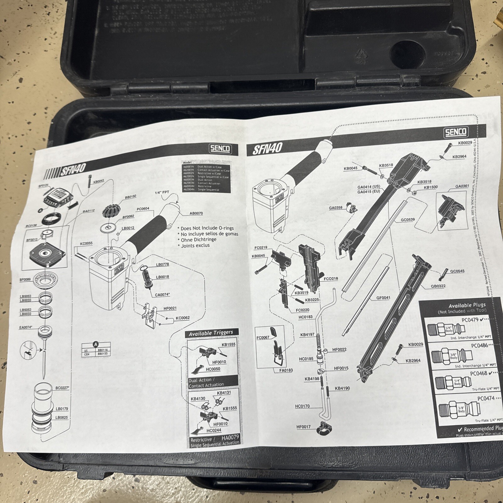 Senco SFN40 Angled 2 1/2 inch Finish Nailer, Used and Works eBay