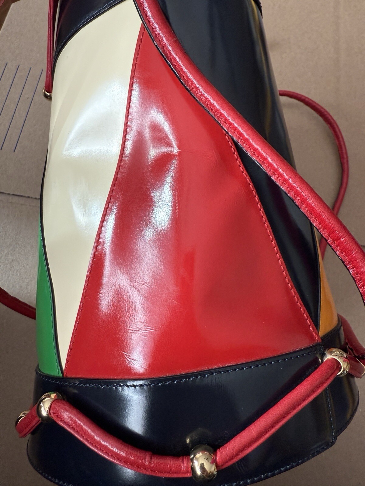Vtg Moschino Multicolor Drum Bag — image 17
