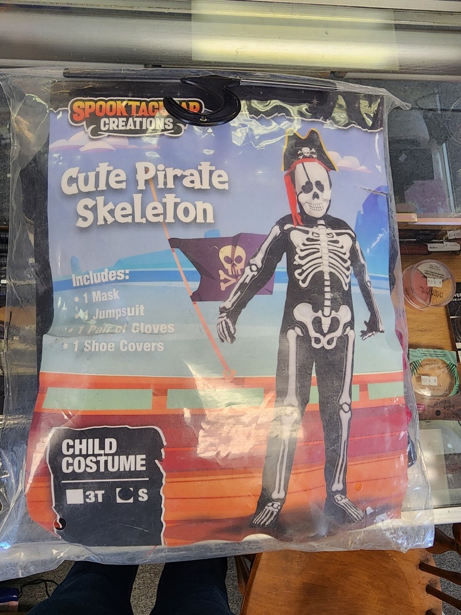 ハンドメイド Spooktacular Creations Toddler Cute Pirate Skeleton Costume Scary